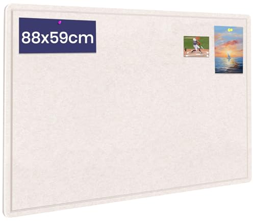 Pinnwand Filztafel 88 × 59 cm von HEDOBCESO mit 20 Pinnnadeln – faltbar, selbstklebende Sichttafel