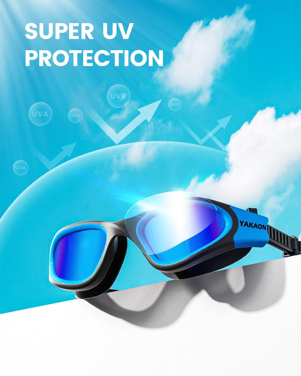 Detalle 2 de YAKAON G1Mini kids swim goggles for ages 6โ14 ๐๐ผ