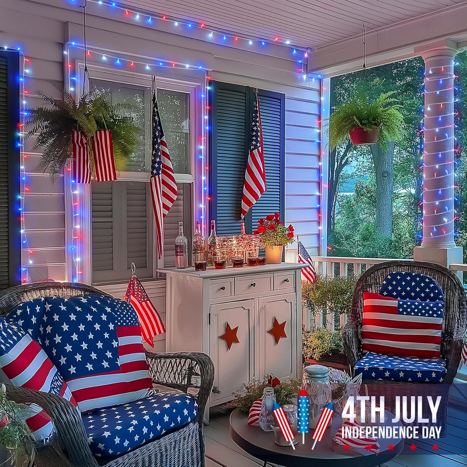 Detalle 2 de JMEXSUSS 4th of July Lights 33ft