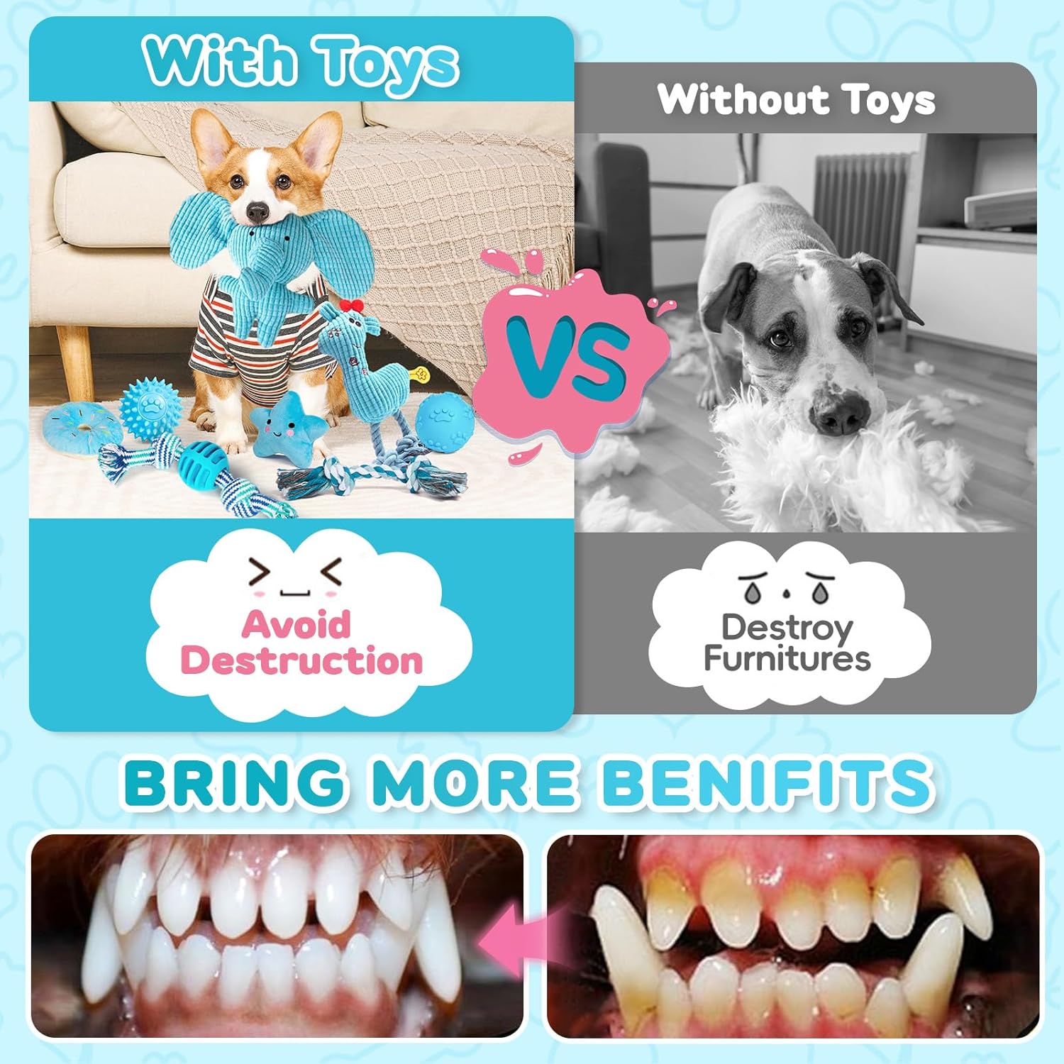 Thumbnail 5 de 2TRUL 8 Pack Puppy Teething Toys
