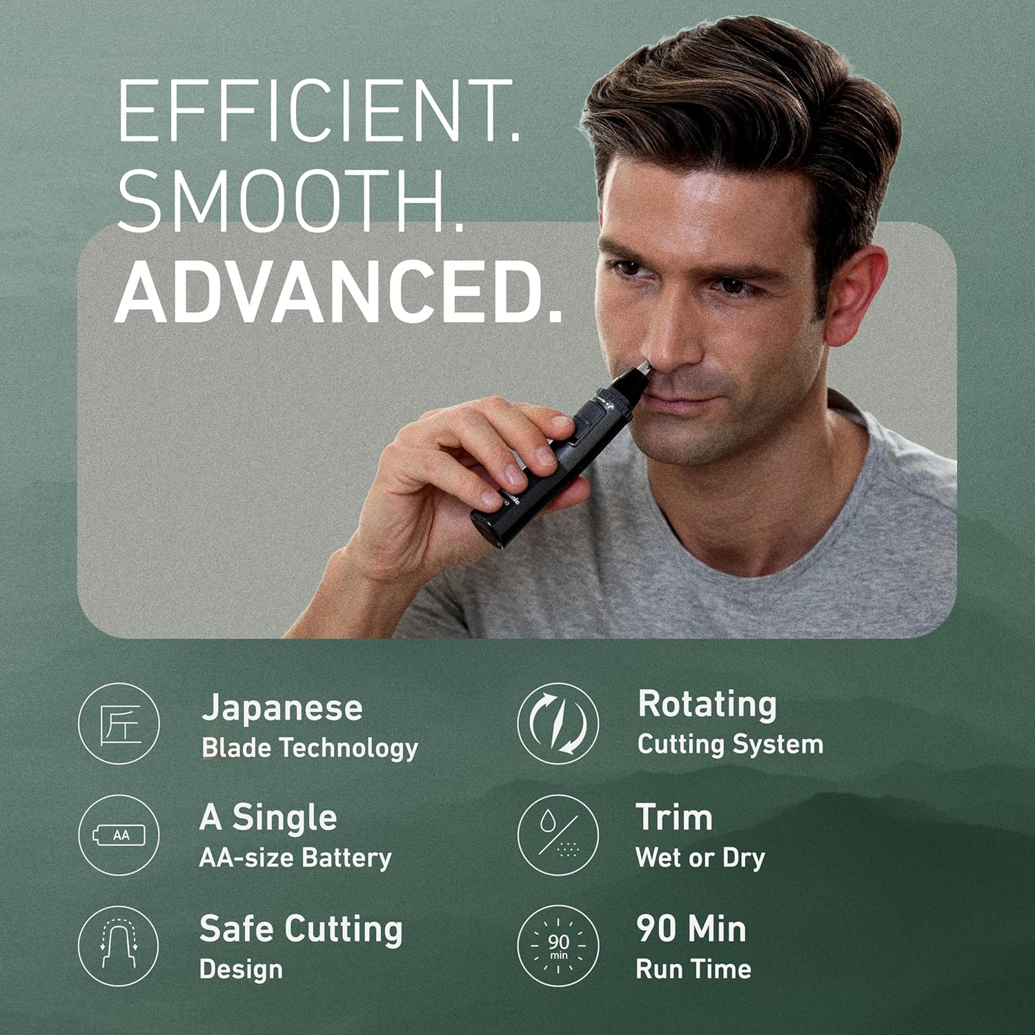 Detalle 2 de Panasonic ER-GN30-H Nose Trimmer 1 AA ✂