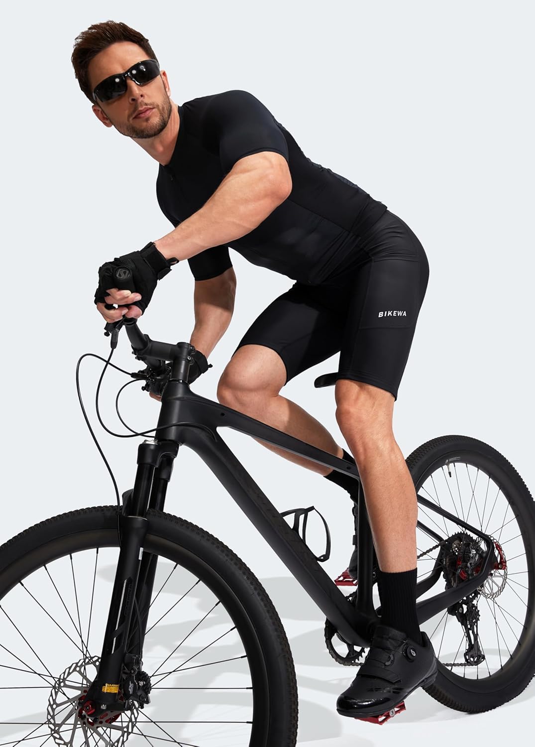 Thumbnail 5 de Bikewa Men's Bike Shorts 3D Padded Cycling Short with 9" Inseam, UPF 50+, Zipper Pockets