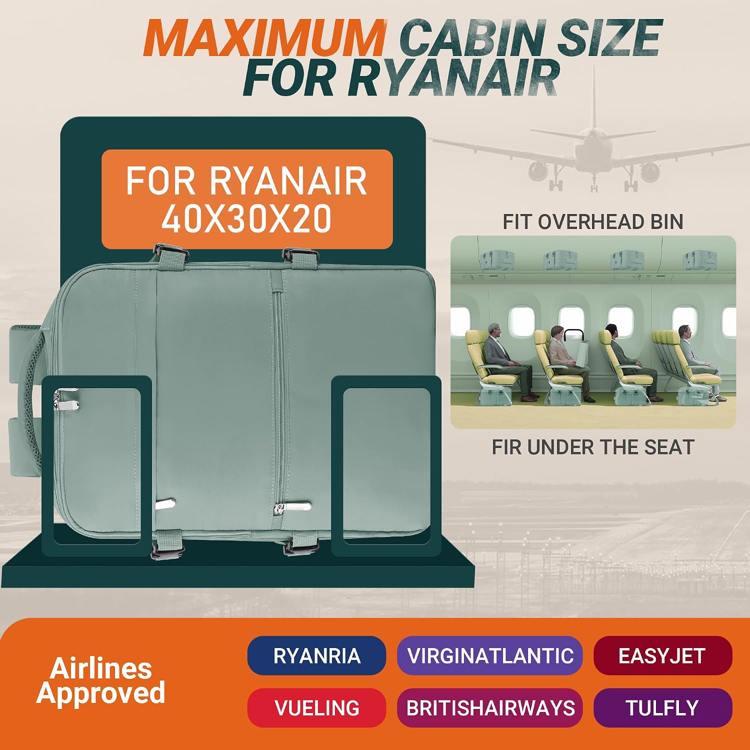 Thumbnail 1 de Ryanair Cabin Backpack 40x28x20