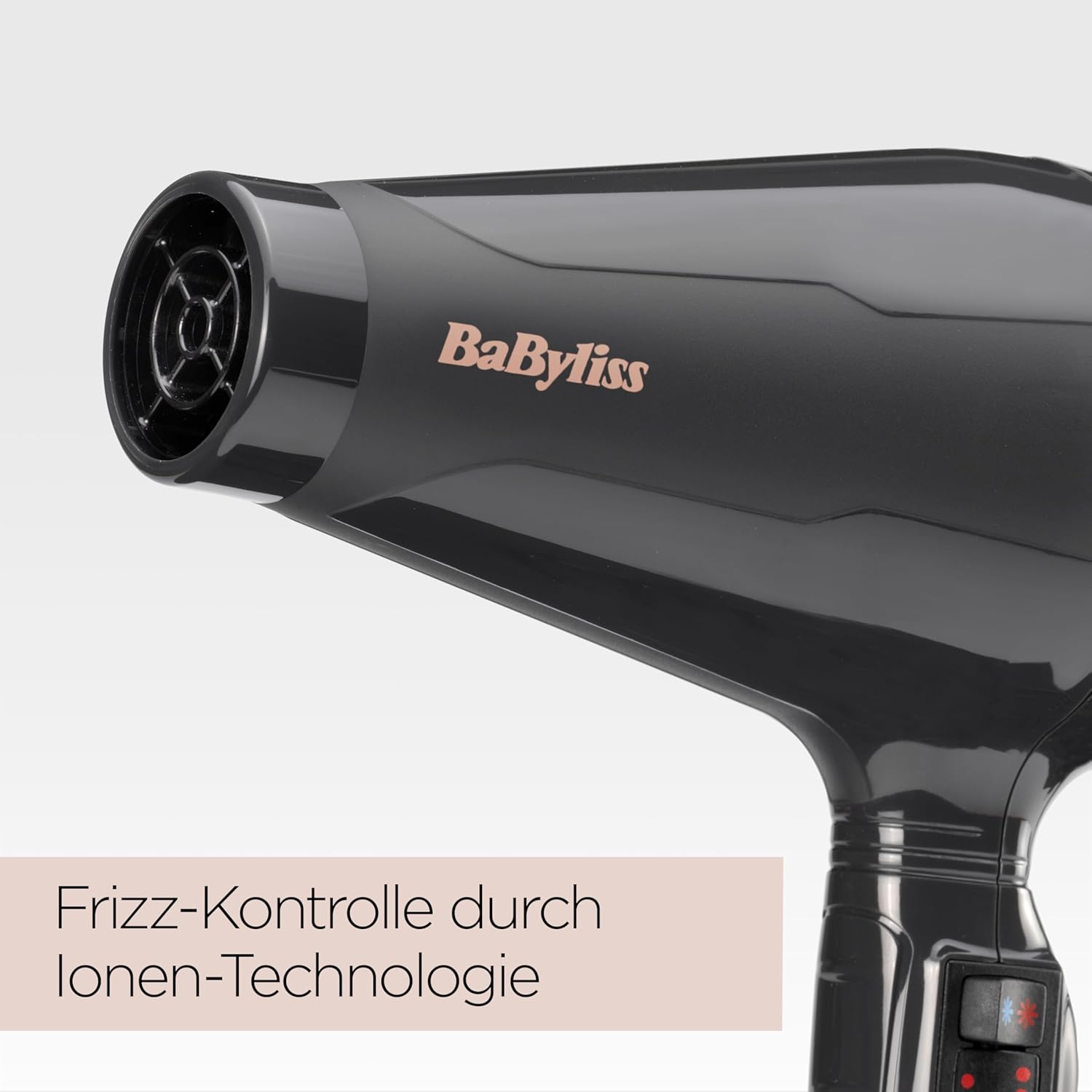 Detalle de BaByliss Italian Air Pro Föhn mit Diffusor – Hochleistungs-Haartrockner, 2100–2200 W, Anti-Frizz Ionen, Italienische Herstellung
