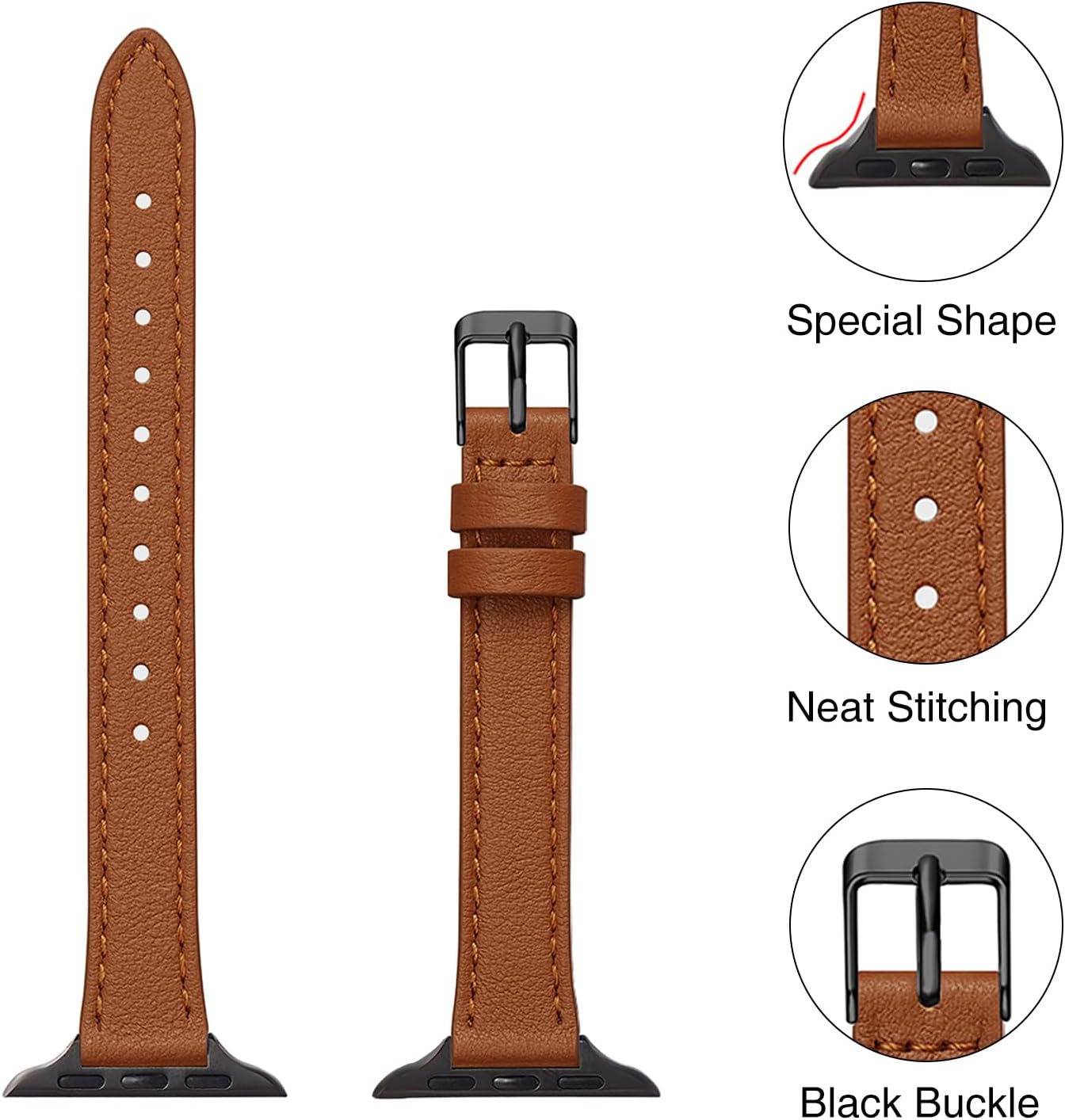 Thumbnail 2 de SUNFWR Leather Strap for Apple Watch 44mm