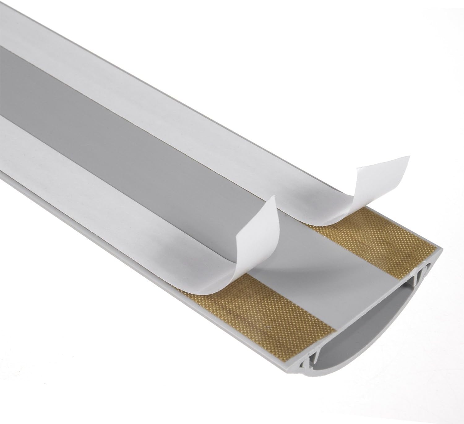Detalle 2 de Maclean MCTV-674 Kabelkanal 1m – Boden-Kabelkanal mit Klebeband, Halbrund, grau