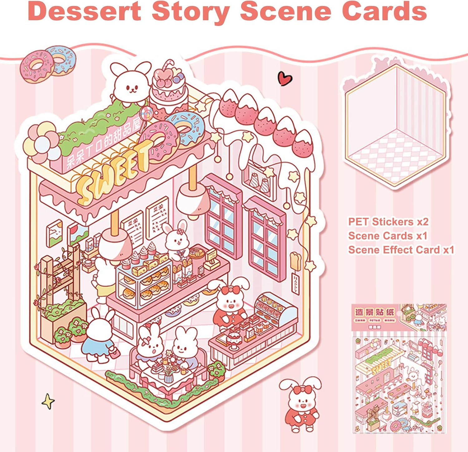 Detalle de SYCARON 3D sticker scene set, 12 scenes