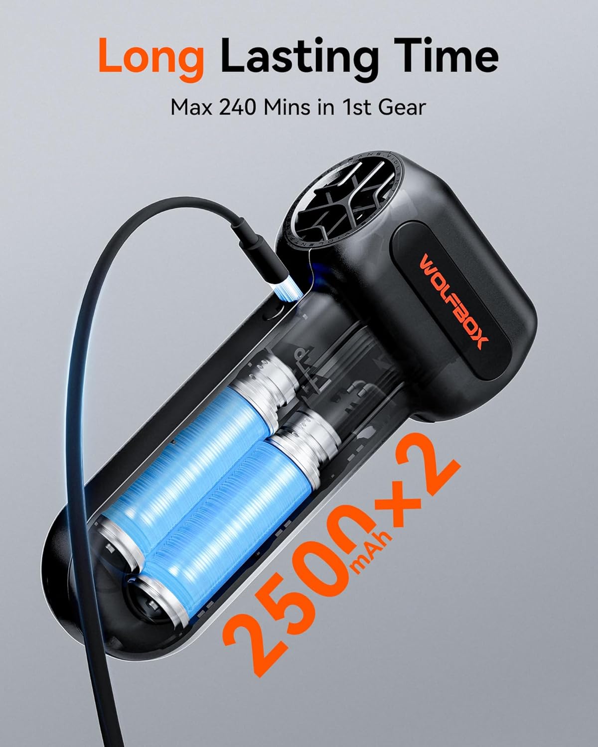 Thumbnail 3 de WOLFBOX MF60 Compressed Air Duster (110,000 RPM) – cordless electric air blower, 3 speeds, fast charging, 5 nozzles