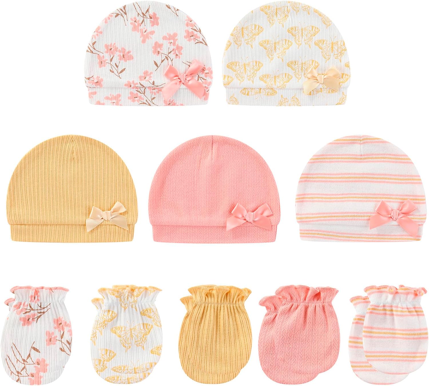 Detalle 2 de MAMIMAKA Newborn Hats Mittens Set 0-6m