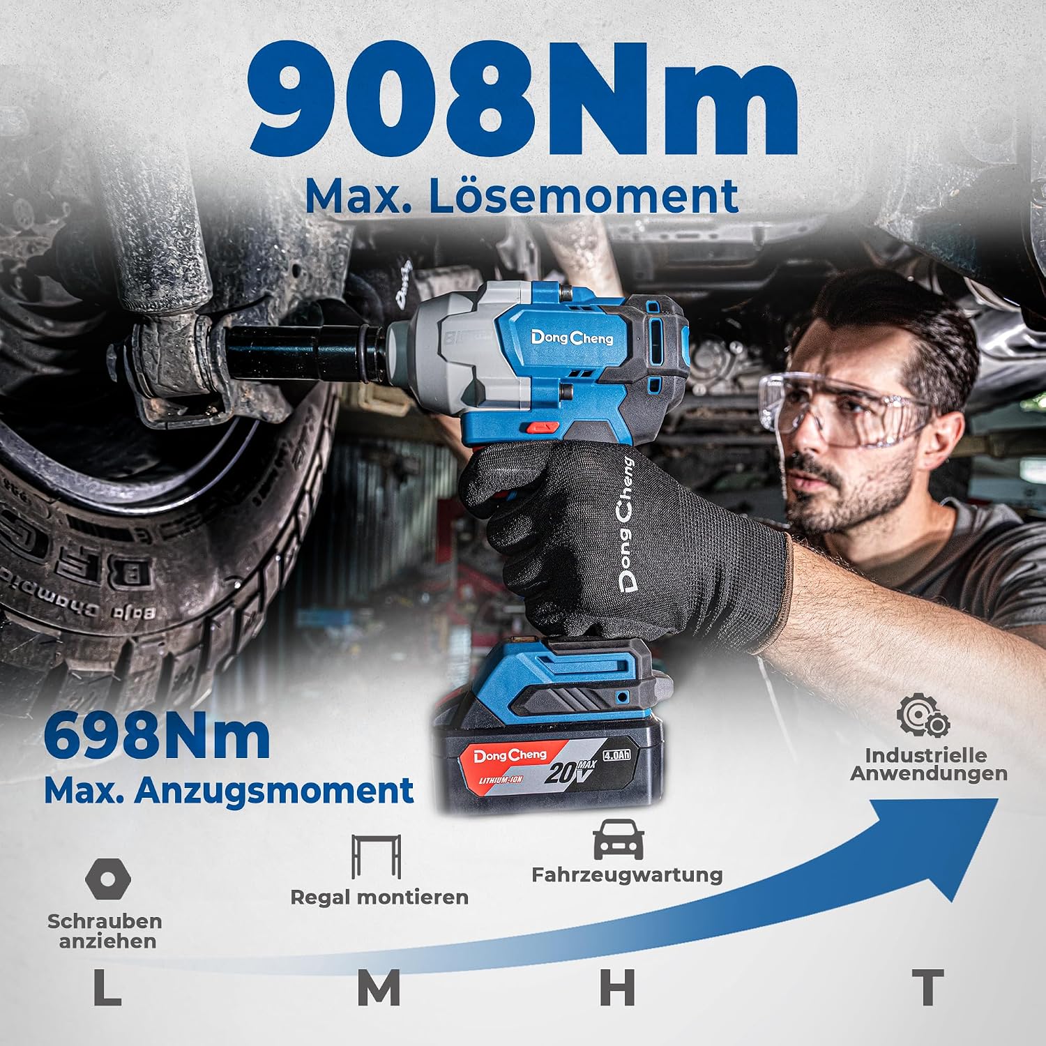 Thumbnail 2 de Dong Cheng 18V bürstenloser Schlagschrauber 698 Nm