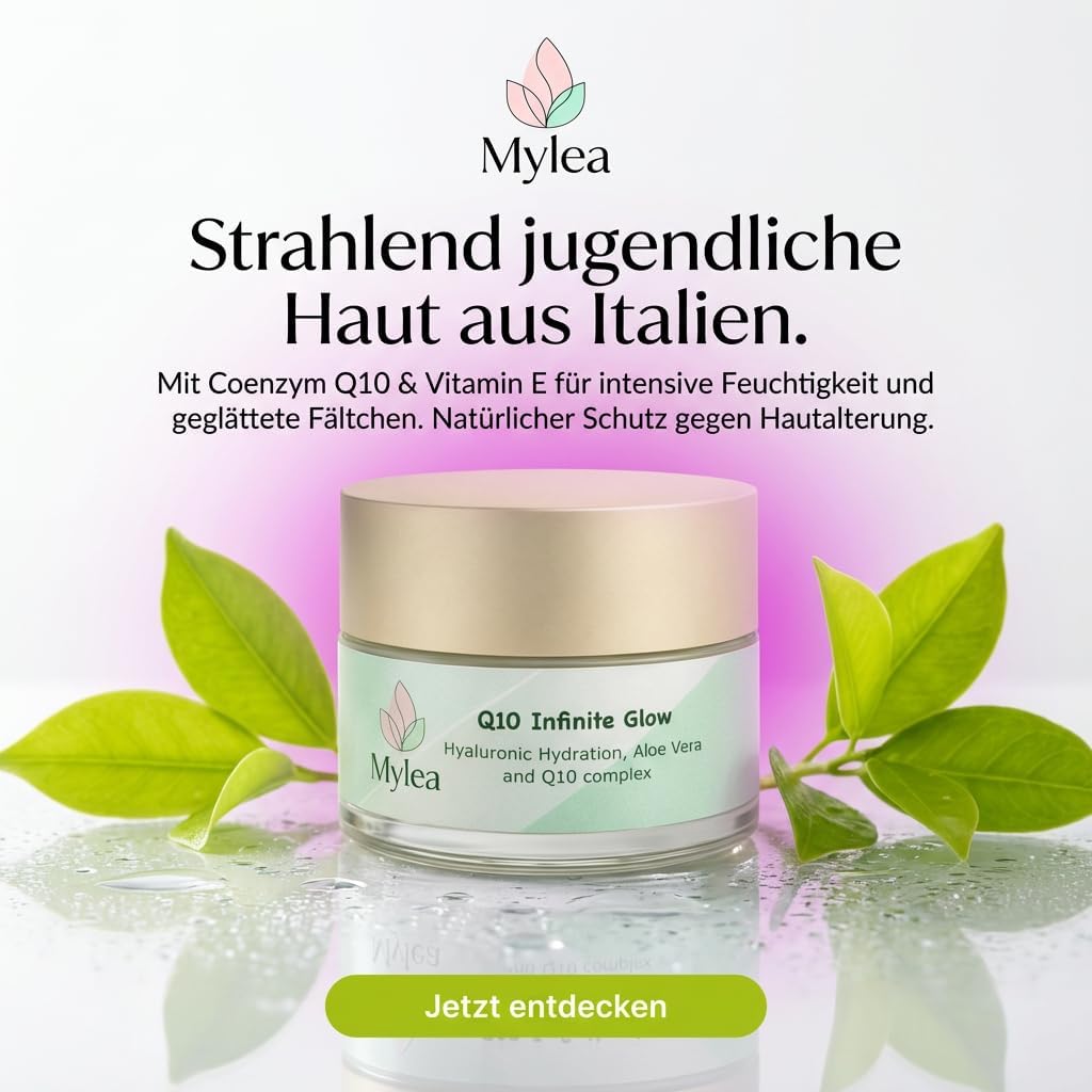 Detalle de Mylea Q10 Crema Viso Antirughe Nutriente 50 ml con Coenzima Q10, Acido Ialuronico e Aloe Vera