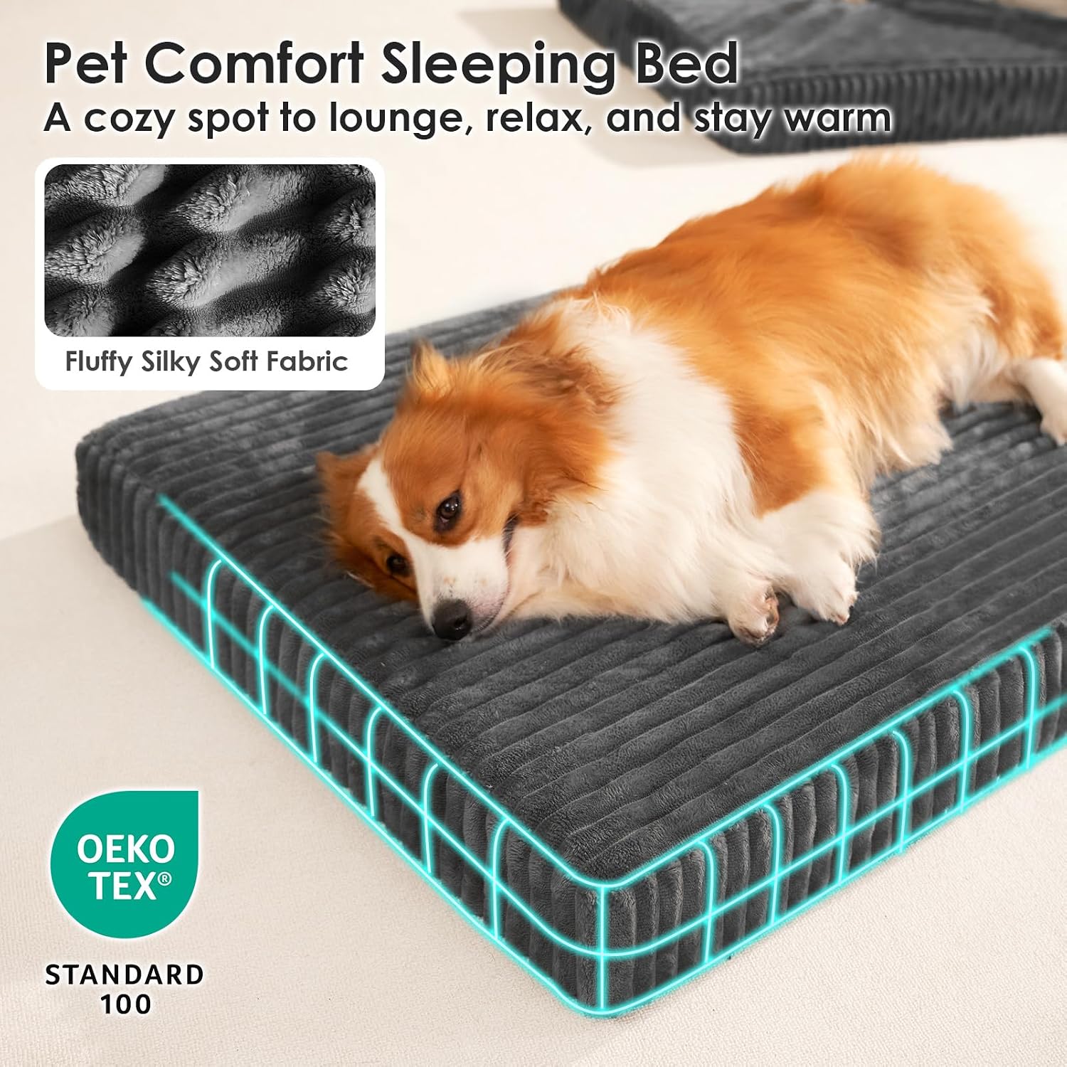 Detalle de EHEYCIGA Orthopedic Dog Bed 41" x 27