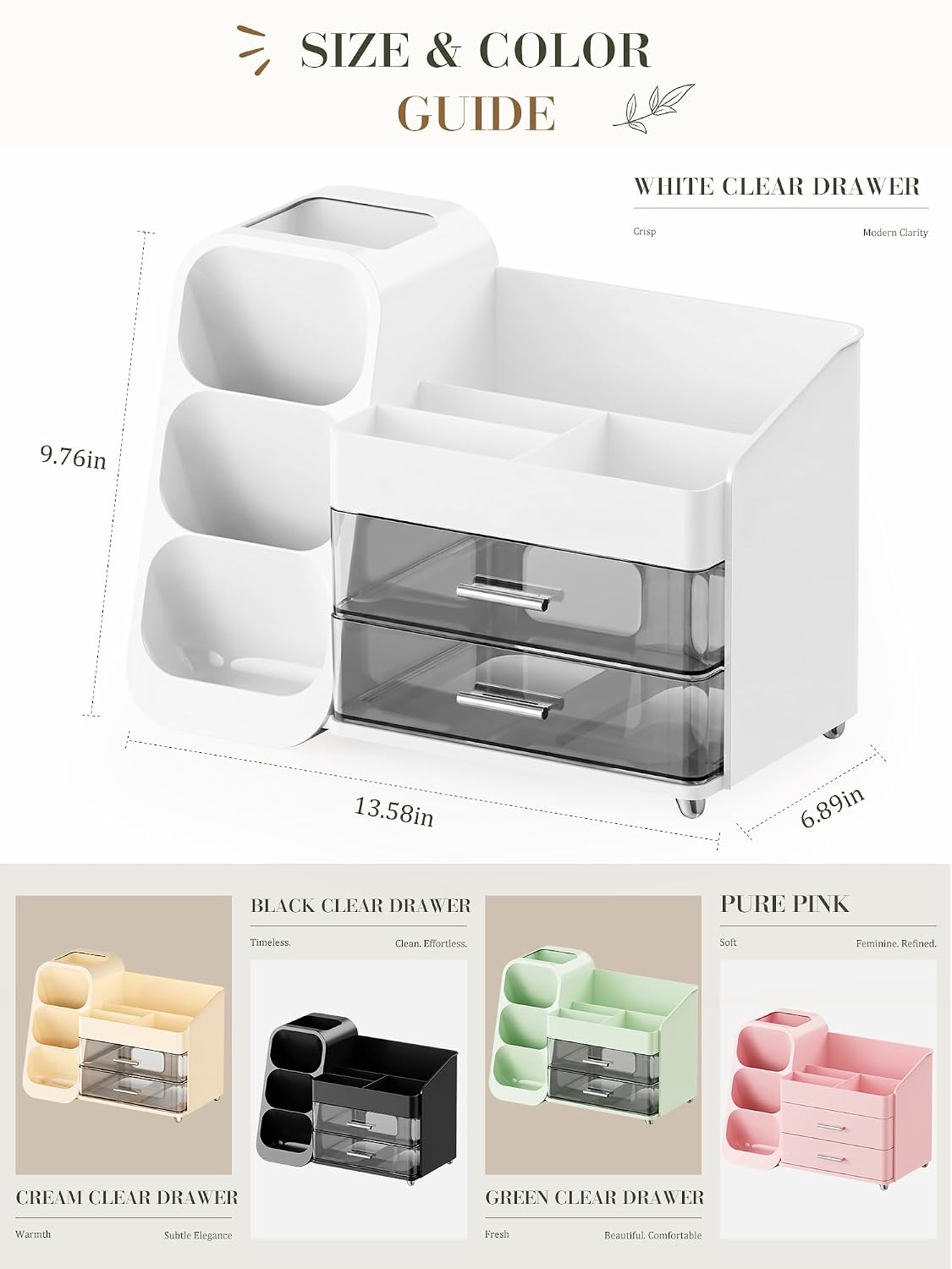 Thumbnail 6 de KQJS Makeup Organizer, White