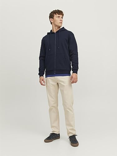 Thumbnail 5 de JACK & JONES Zip Hoodie Plain Navy Blazer L