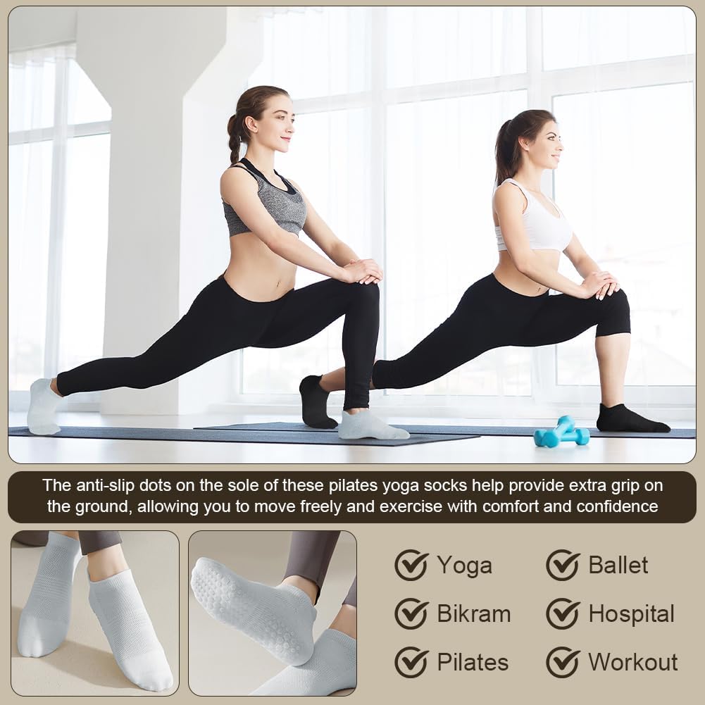 Thumbnail 5 de AOOWU Antiscivolo Calze Yoga 5 paia