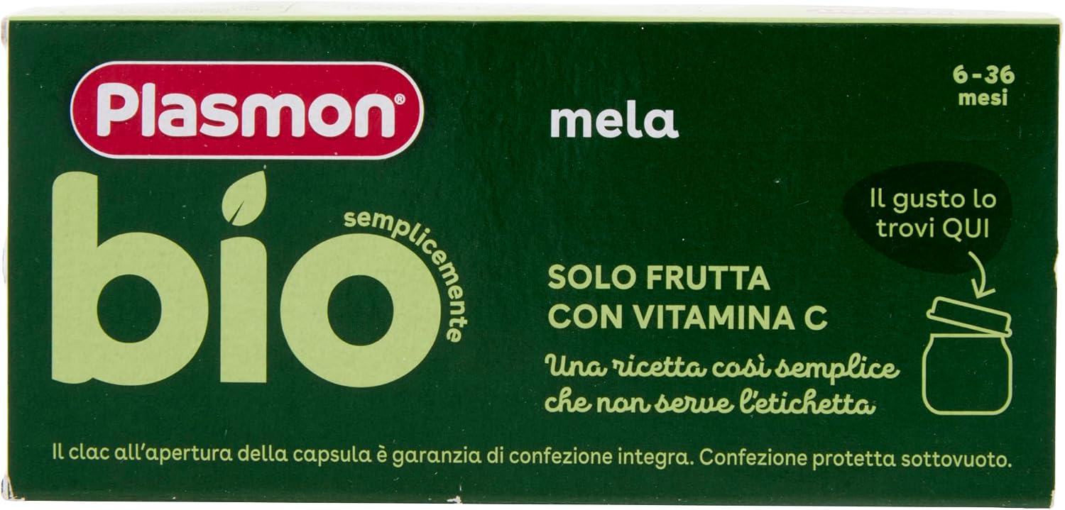 Thumbnail 6 de Plasmon BIO Omogeneizzato Mela 2X80g – 12 confezioni biologiche per lo svezzamento