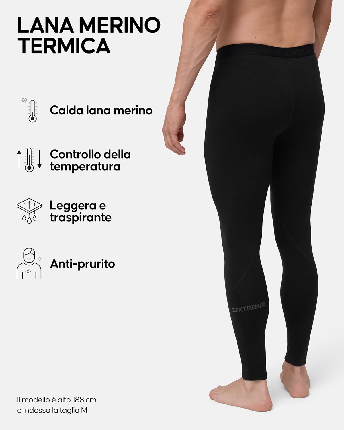 Thumbnail 3 de DANISH ENDURANCE Pantaloni termici uomo in lana merino per freddo estremo