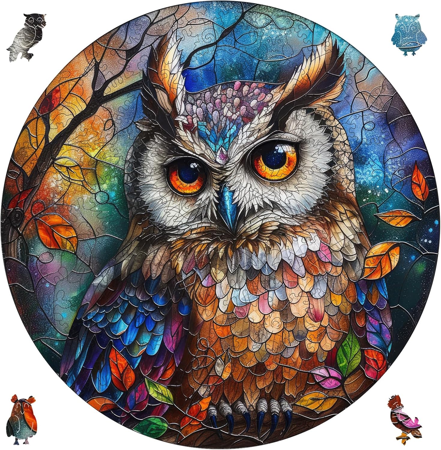Detalle de Ruikiyart 200-Piece Wooden Owl Puzzles for Adults
