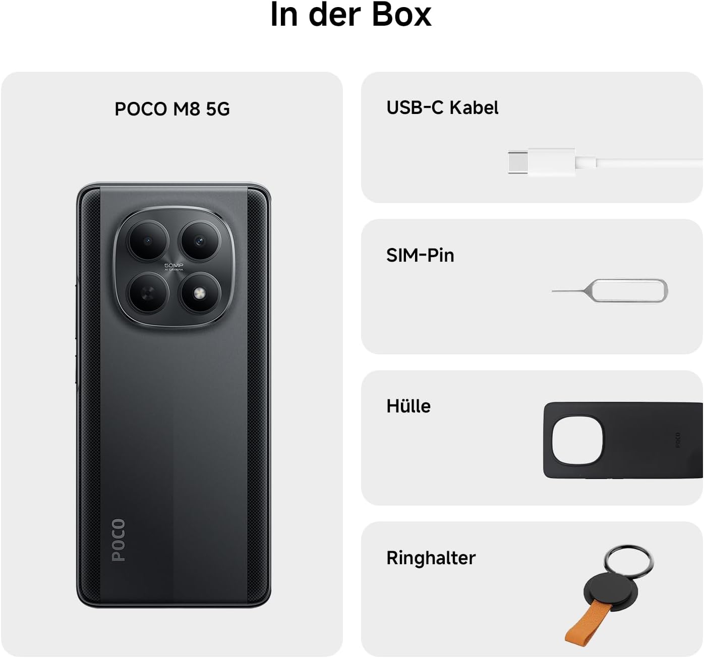 Thumbnail 4 de Xiaomi POCO M8 5G – 8 GB RAM / 256 GB, 6,77" 120 Hz Flow AMOLED, Snapdragon 6 Gen 3, 50 MP KI-Dual-Kamera (Grün)