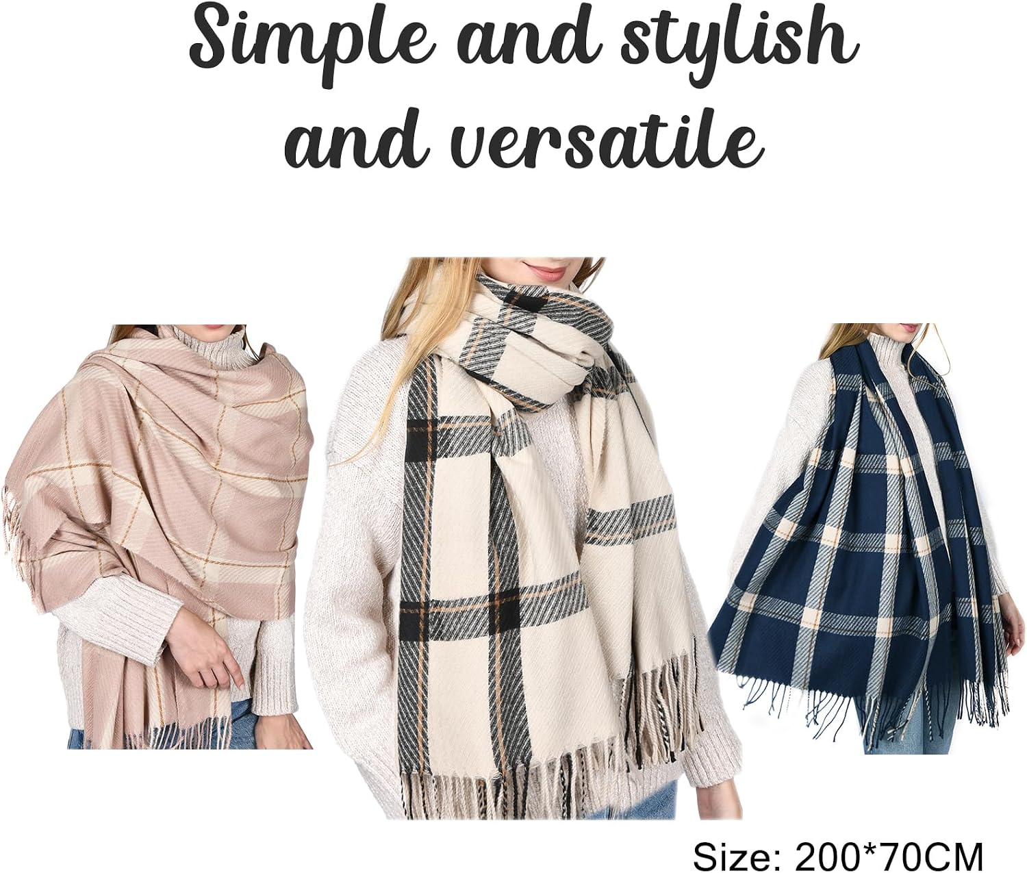 Thumbnail 4 de FURTALK Winter Oversized Scarf 78.7" 🧣
