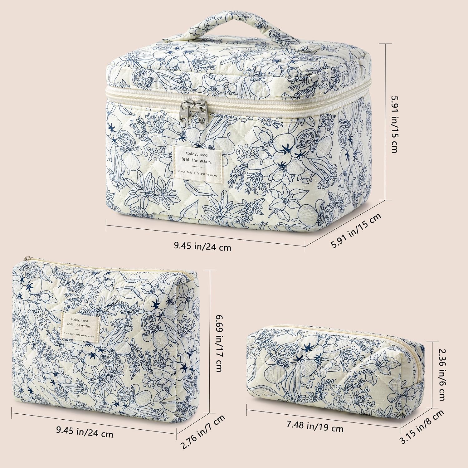 Thumbnail 4 de HBselect Quilted Makeup Bag 10.6 in
