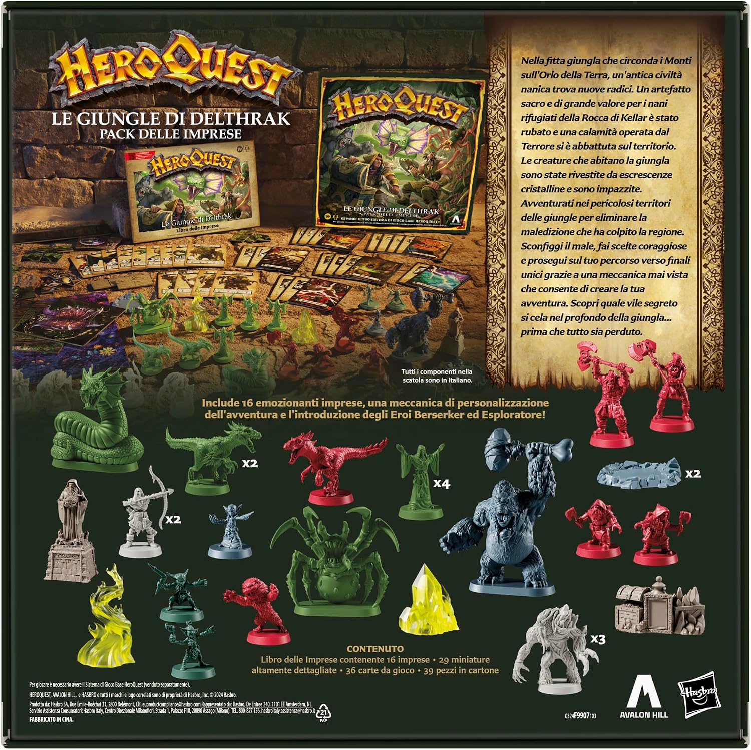 Detalle de Avalon Hill HeroQuest Delthrak Jungles Business Pack, uitbreiding met 16 missies