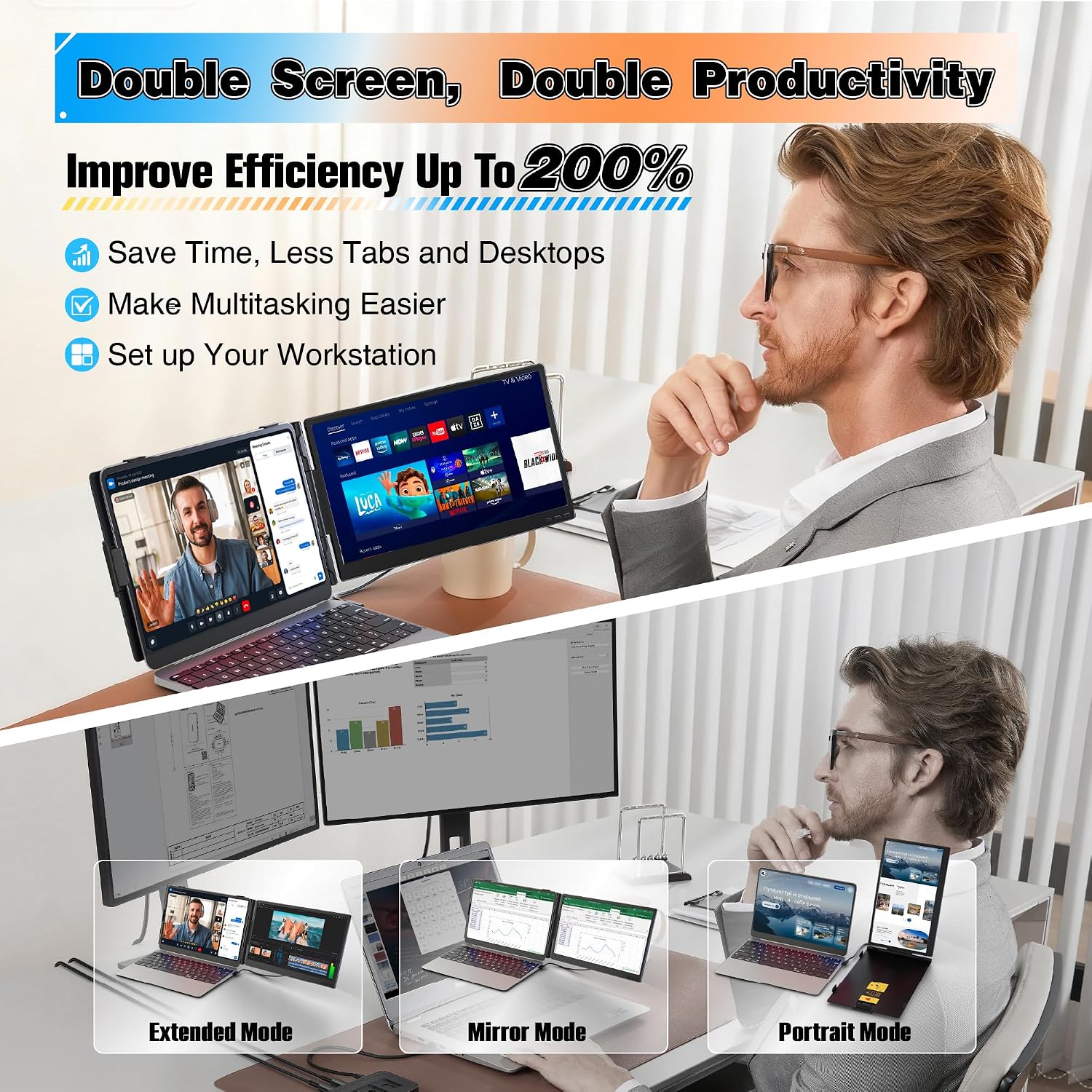 Detalle de Miesebe 14" Laptop Screen Extender 1080p