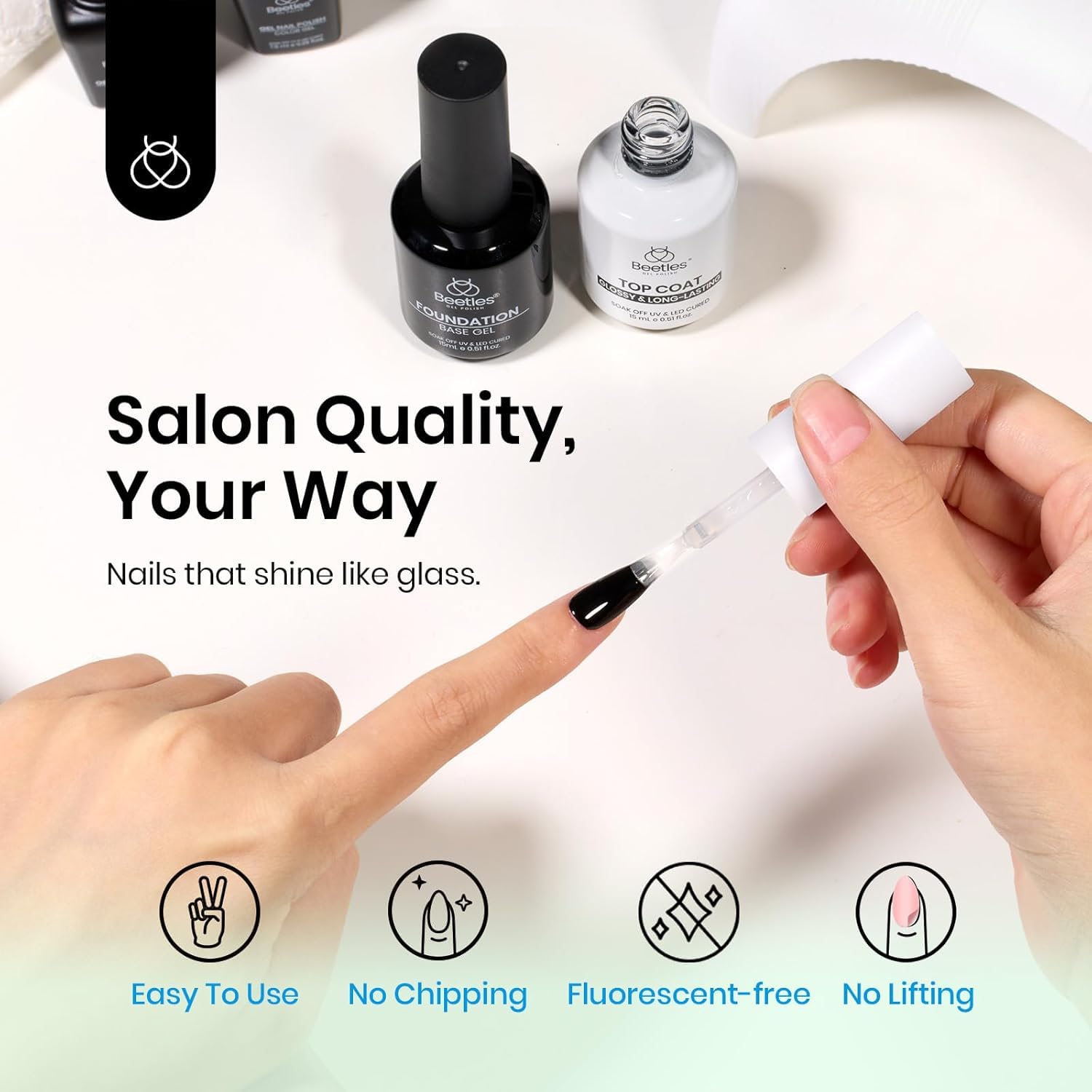 Thumbnail 4 de Beetles Gel Base and No Wipe Top Coat 15ml ๐