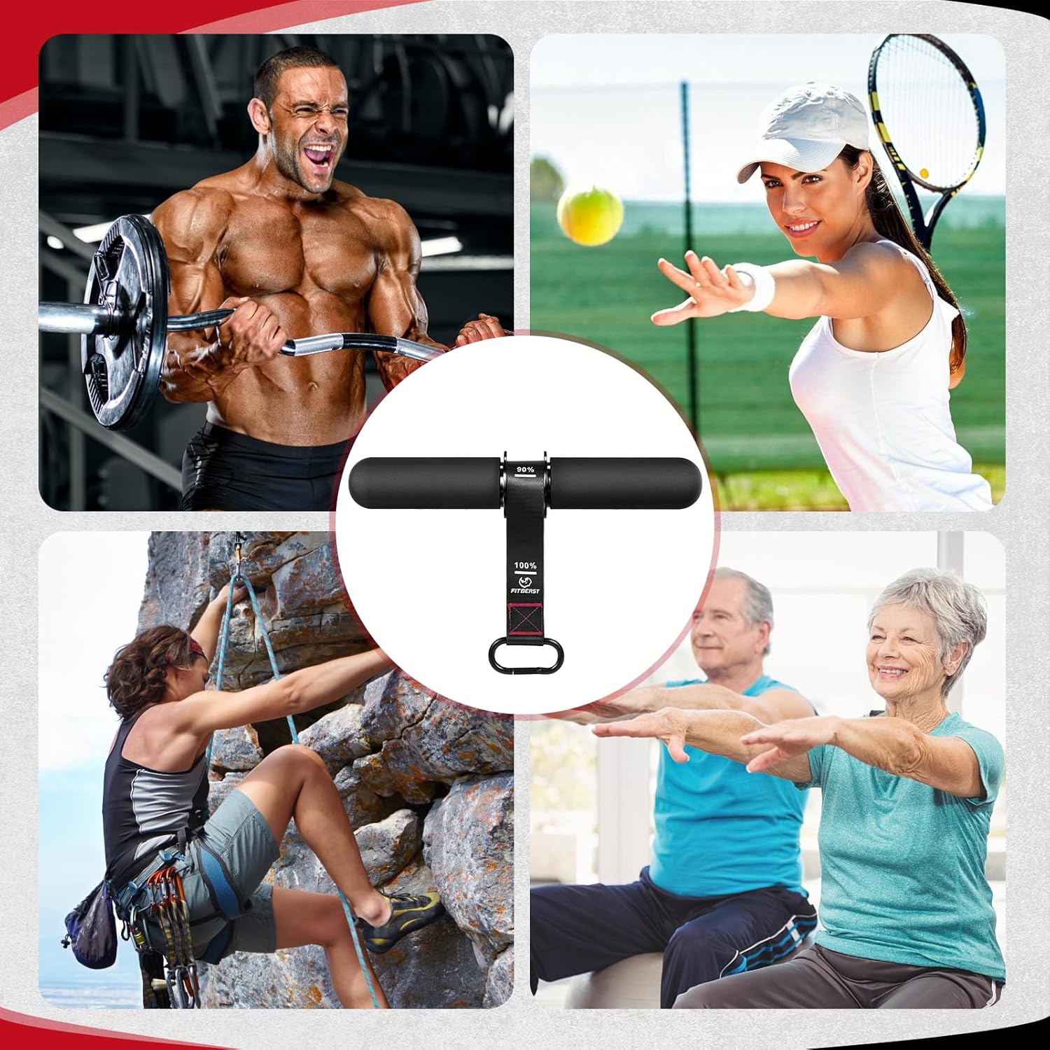 Thumbnail 5 de FitBeast Forearm Strengthener Wrist Roller — Adjustable Grip Trainer