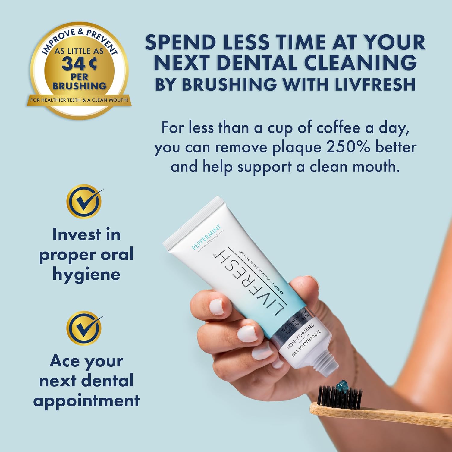 Thumbnail 4 de LIVFRESH Clinically Proven Gel Toothpaste 250%