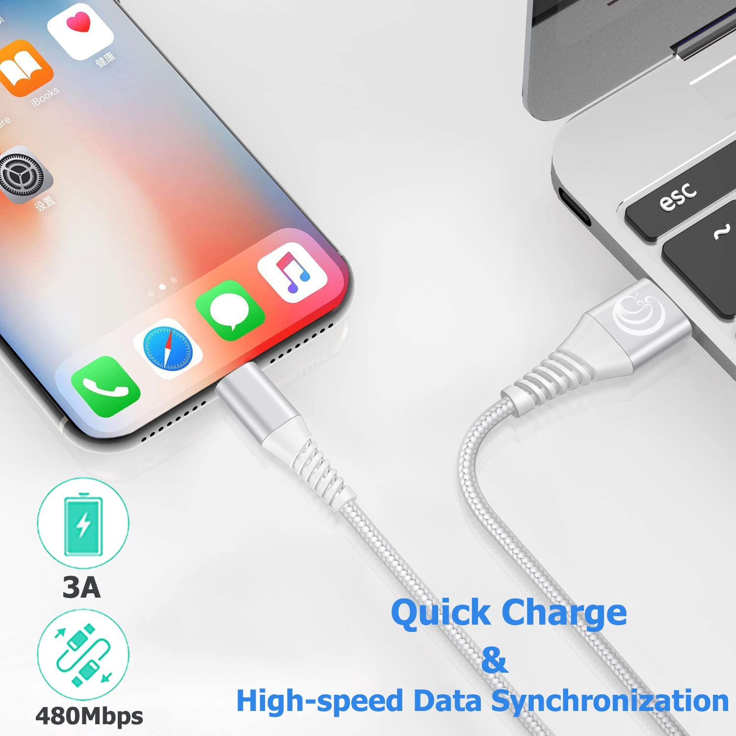Thumbnail 4 de iPhone Charger Cable 3M 2Pack Lightning Cable