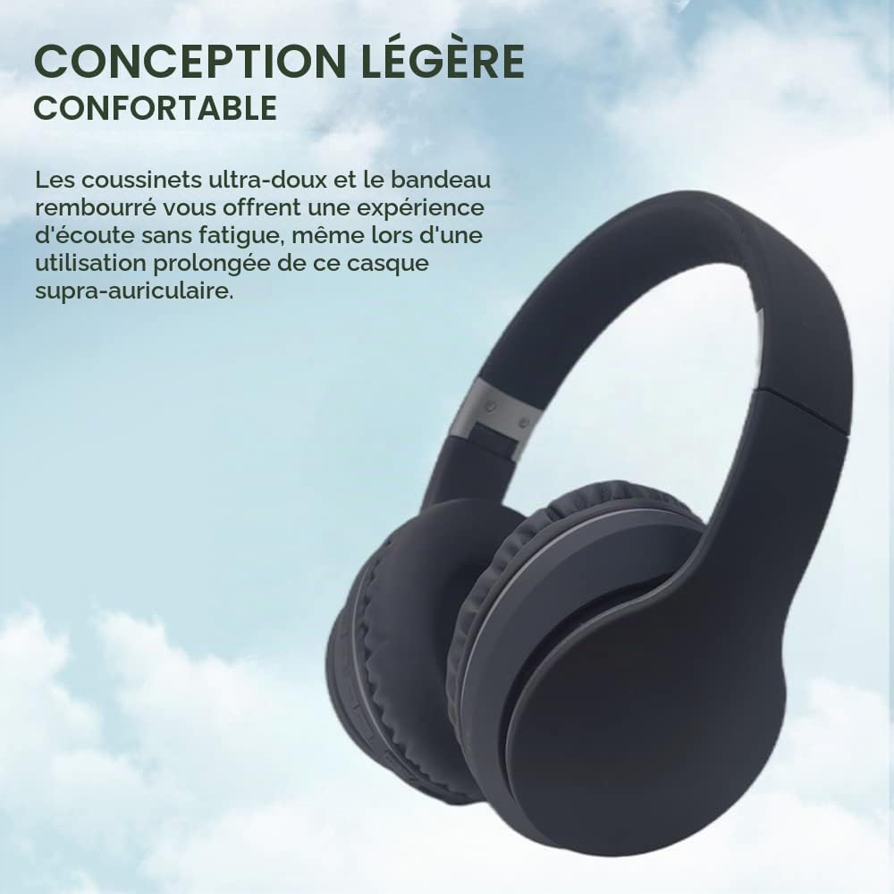 Detalle de Usoun BH-DR56 kinderhoofdtelefoon, Bluetooth 5.1, microfoon en microSD