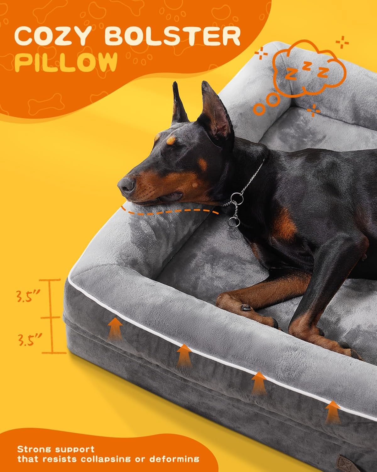 Detalle de Renvix Large Orthopedic Dog Bed 91x61x18cm