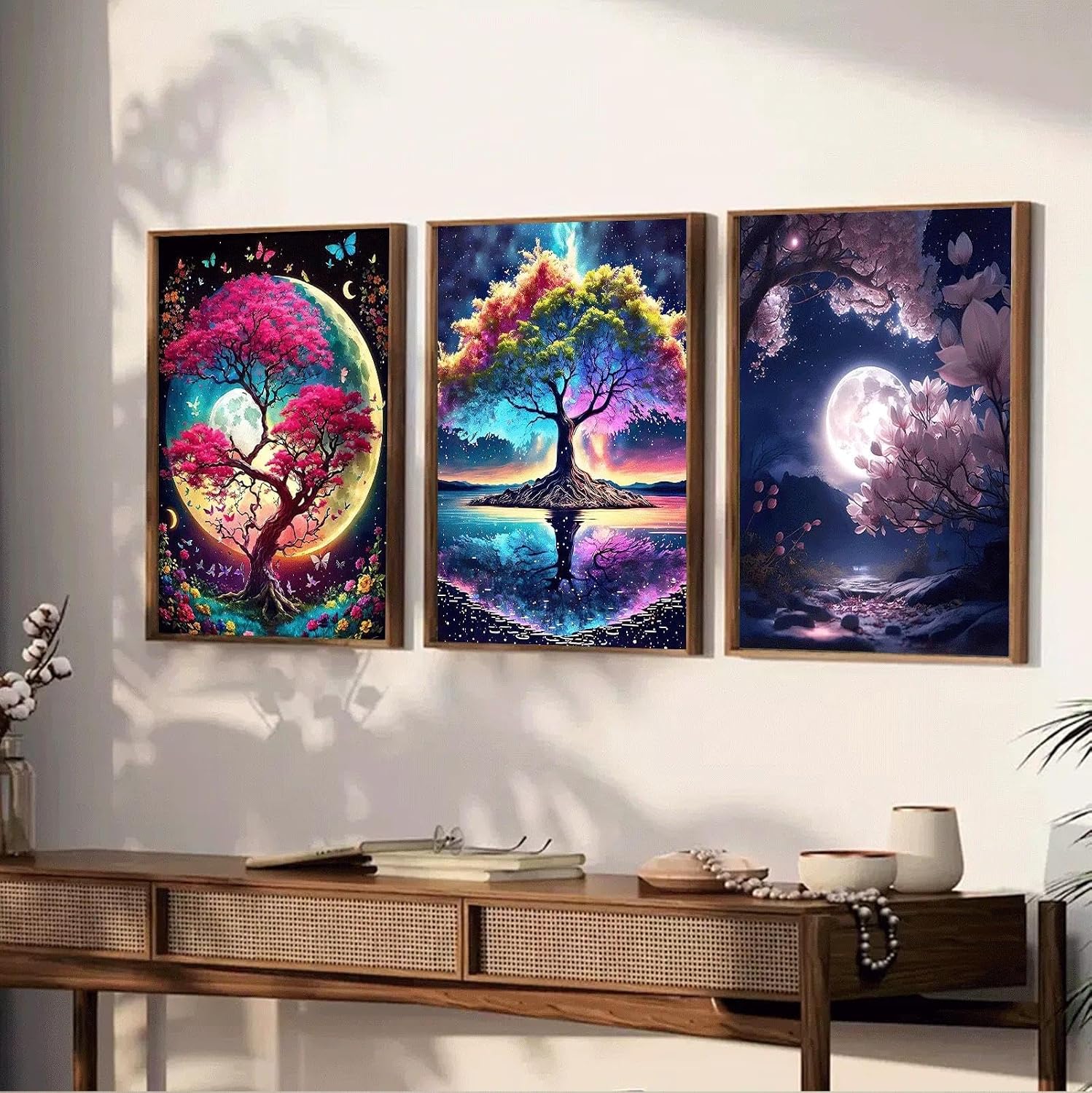 Thumbnail 2 de JATOK 3 Packs Paint by Numbers for Adults – 16x20in/40x50cm, Rolled Canvas, Landscape