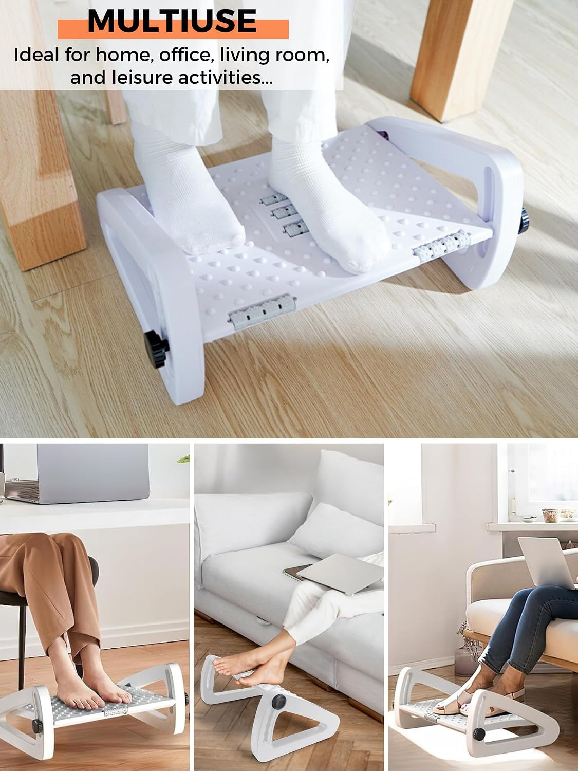 Detalle 2 de MAGIC SELECT R6210 ergonomische voetensteun, 6 hoogtes en massagefunctie