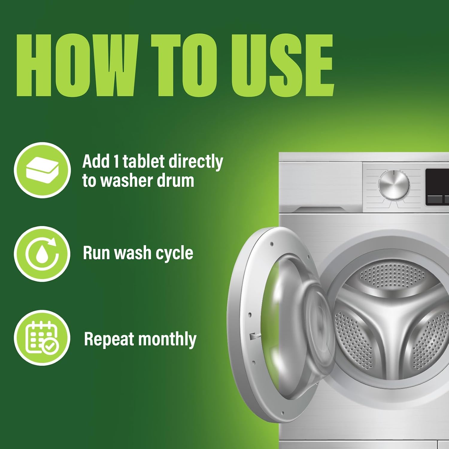 Thumbnail 6 de Green Gobbler G8075 Washing Machine Cleaner Tablets, 28 Count, Pipe & Drain Care