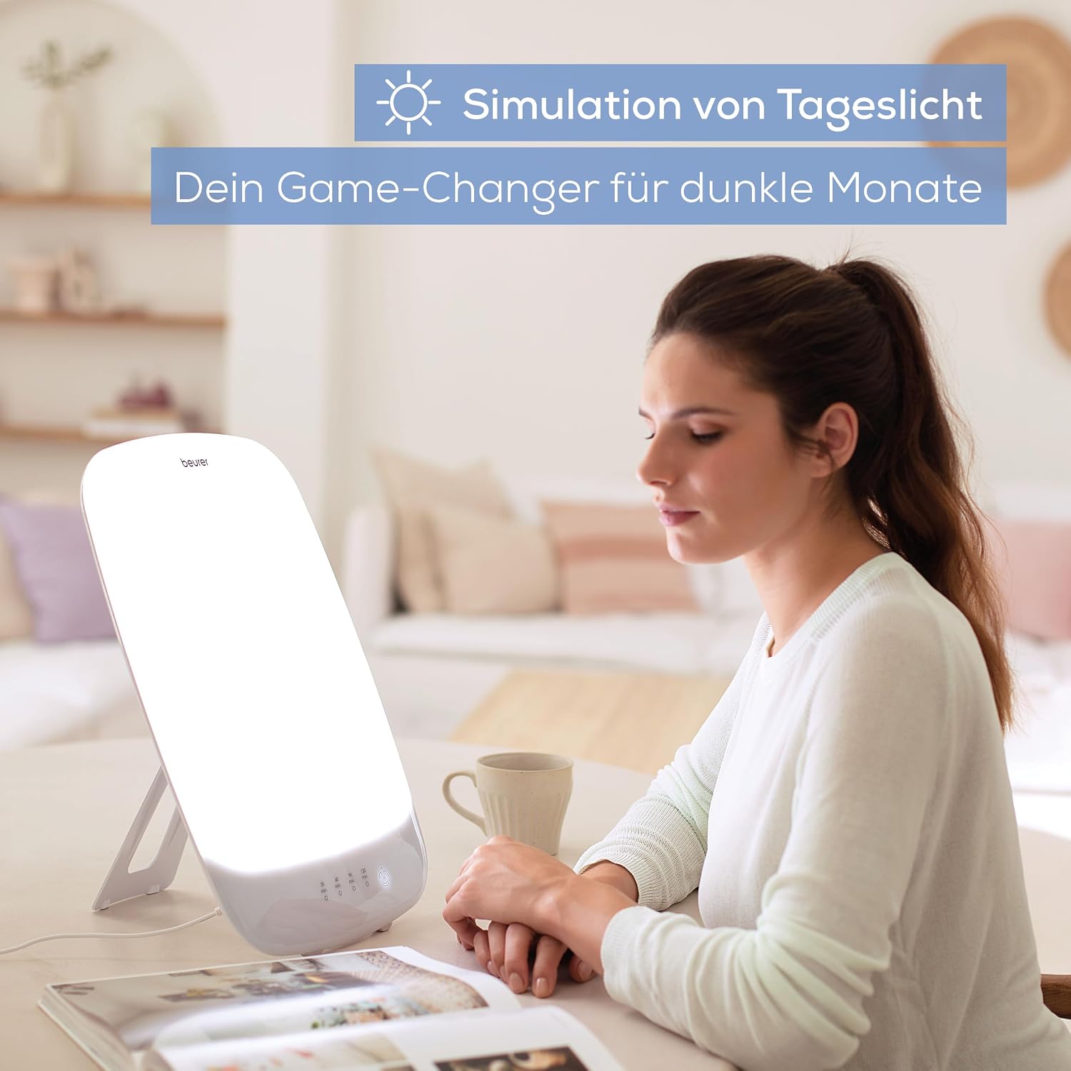 Detalle de Beurer TL 85 Tageslichtlampe (14.000 Lux) – Medizinprodukt mit Timer
