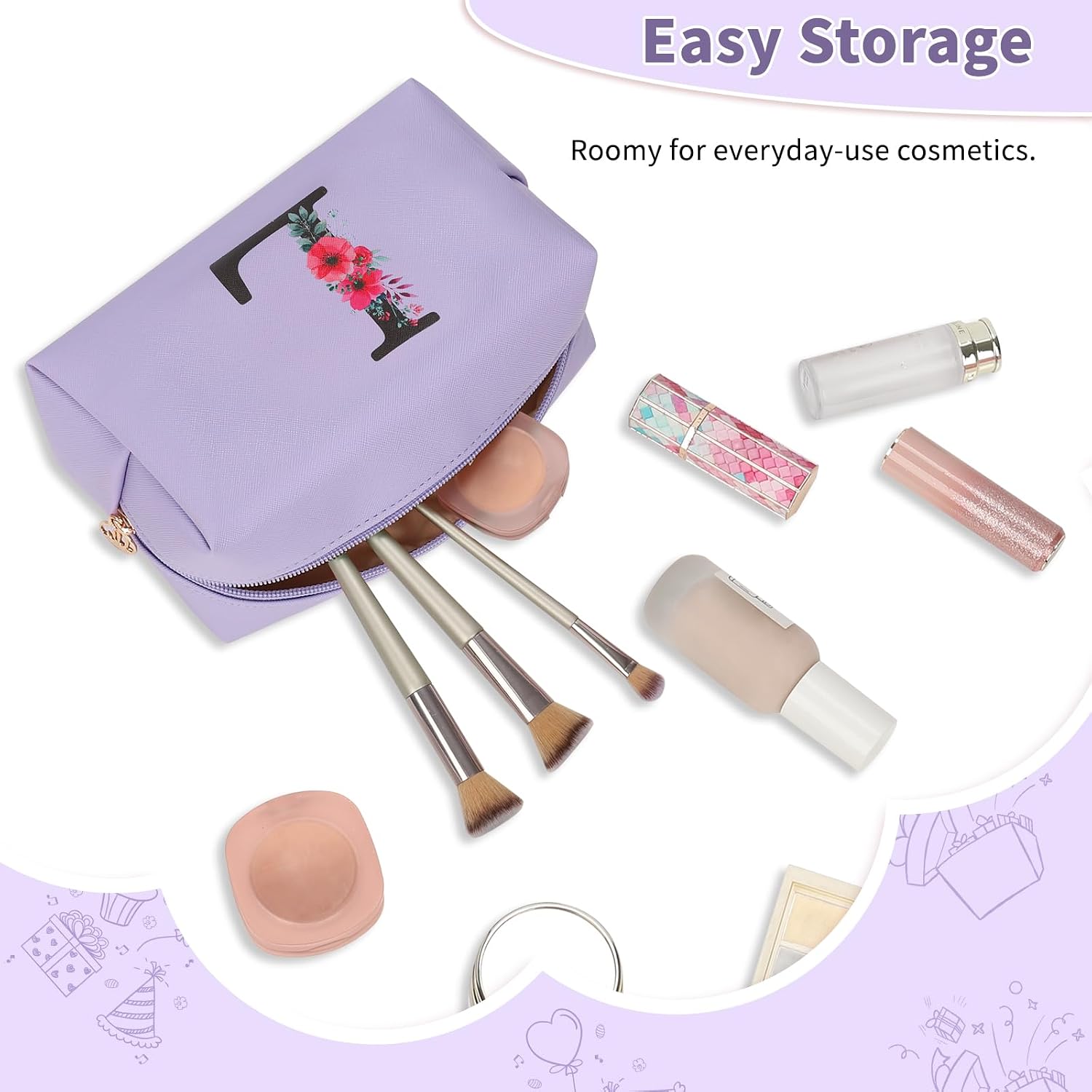 Thumbnail 6 de Personalized Makeup Bag, 7.9 x 3.1 x 4.9 in