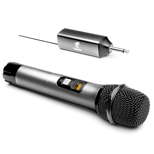 Detalle de TONOR TW620 Microfono Senza Fili: sistema wireless cardioide con ricevitore ricaricabile, 60 m, metallo