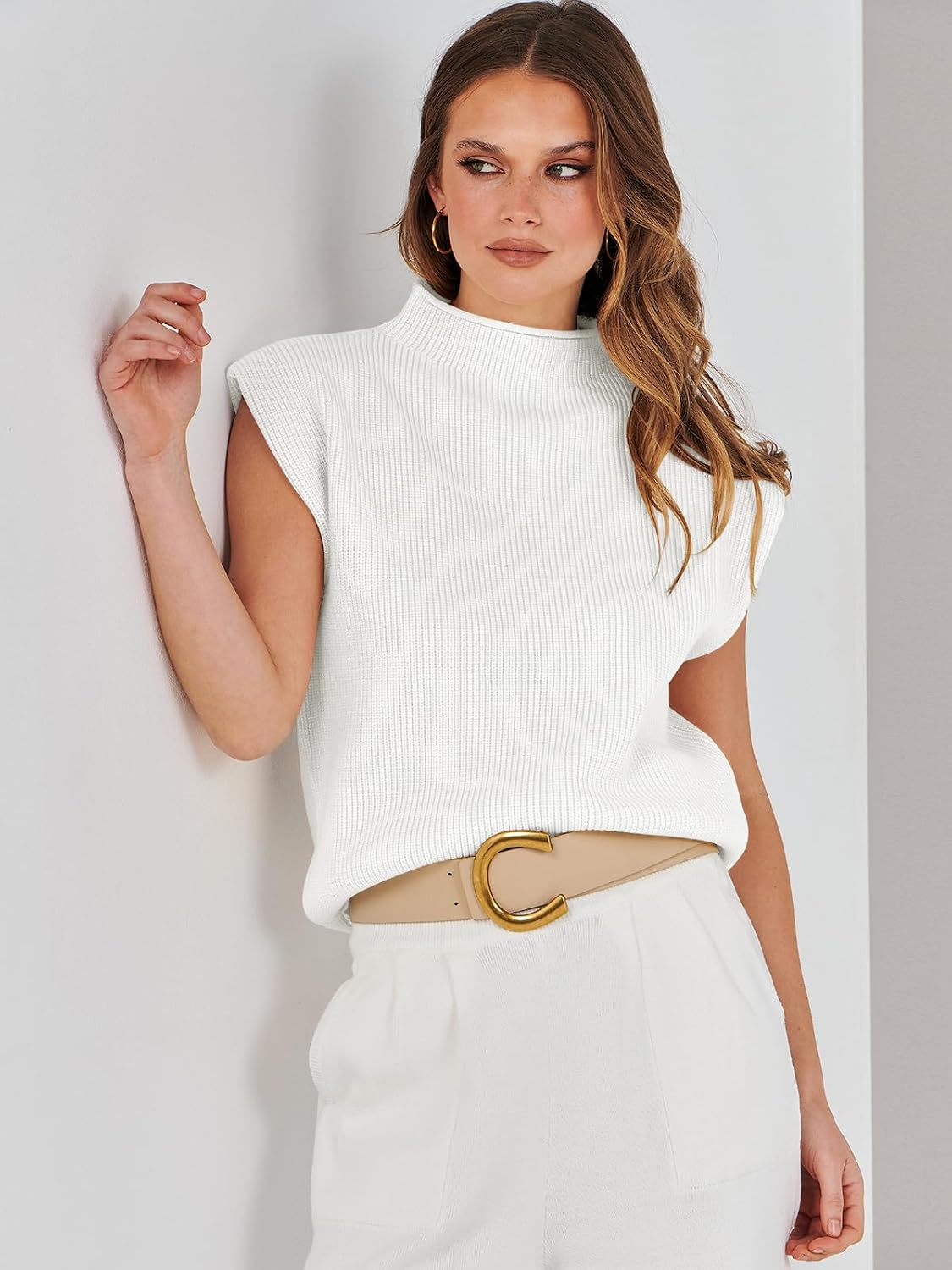 Detalle 2 de ANRABESS Mock Neck Sweater Vest 2026