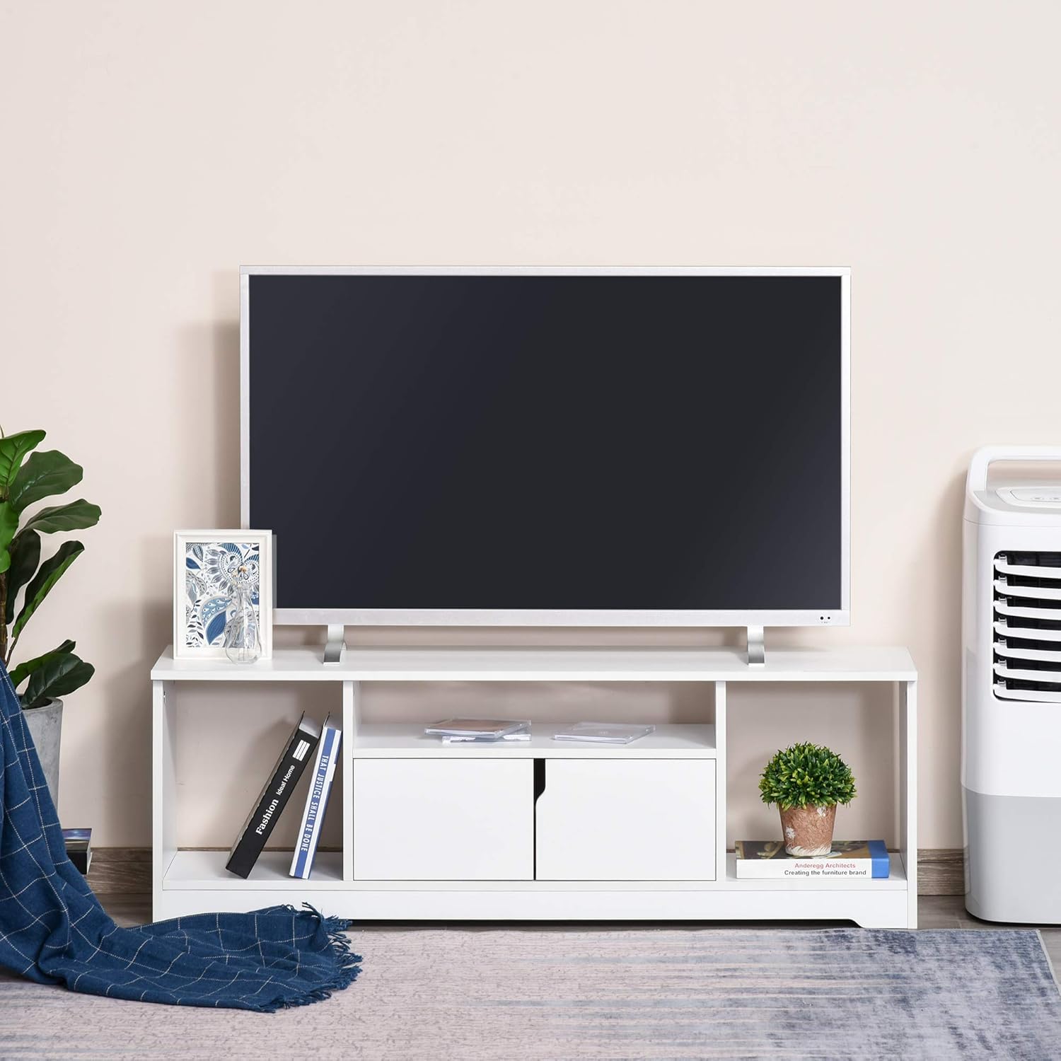 Thumbnail 4 de HOMCOM Mueble TV 42" Blanco 120x30x41 cm