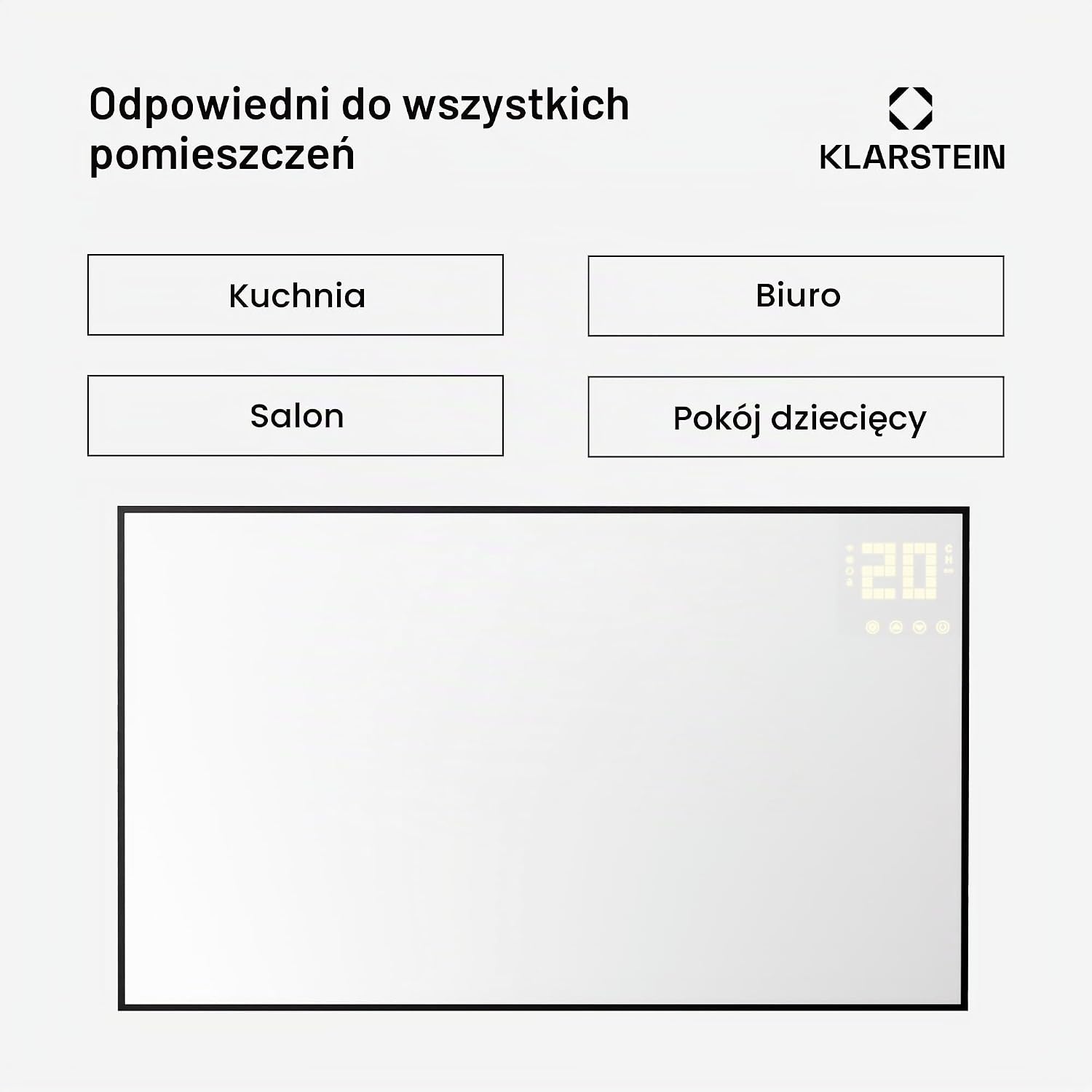 Thumbnail 4 de Klarstein panel grzewczy na podczerwień 600 W z termostatem i sterowaniem przez aplikację