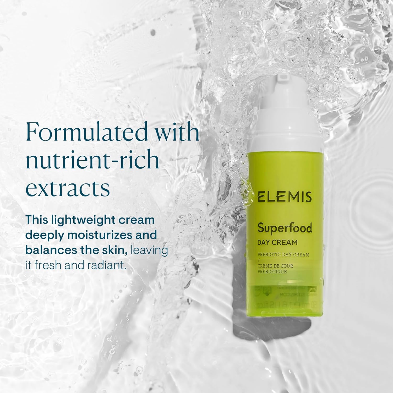 Detalle de Elemis Superfood Day Cream: crema giorno prebiotica al matcha con zenzero e bacche goji, 50 ml
