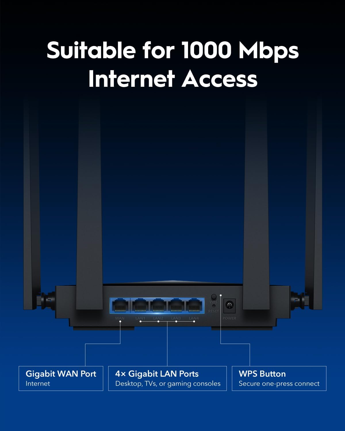 Detalle 1 de Cudy BE3600 WiFi 7 Router 4 Stream