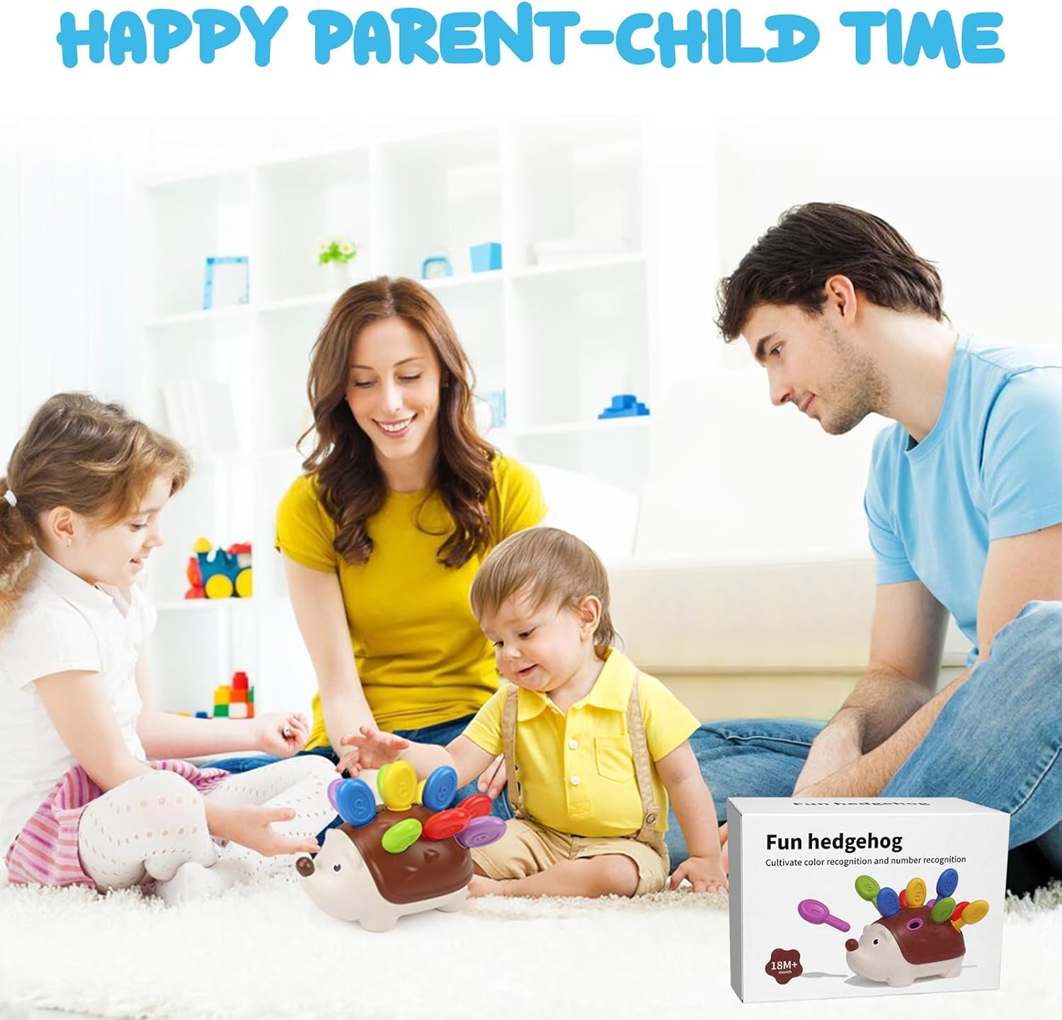 Thumbnail 4 de Venditer Steckspiel Igel ab 1 Jahr – Montessori-Motorikspielzeug zur Hand-Auge-Koordination