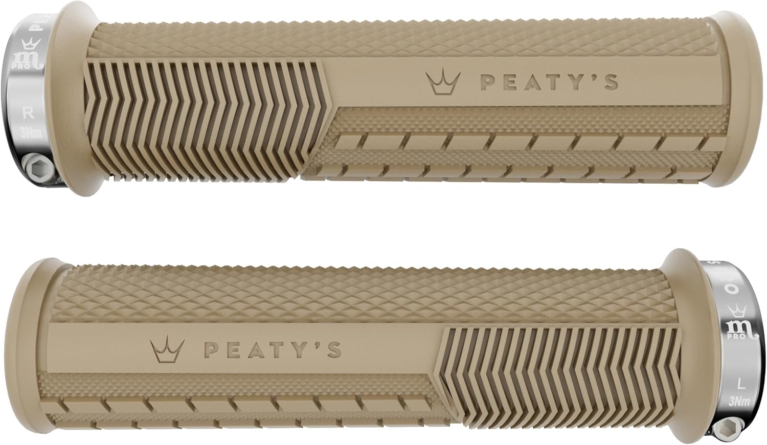 Detalle de Peaty's Monarch Pro – chwyty rowerowe z podwójną mieszanką gumy