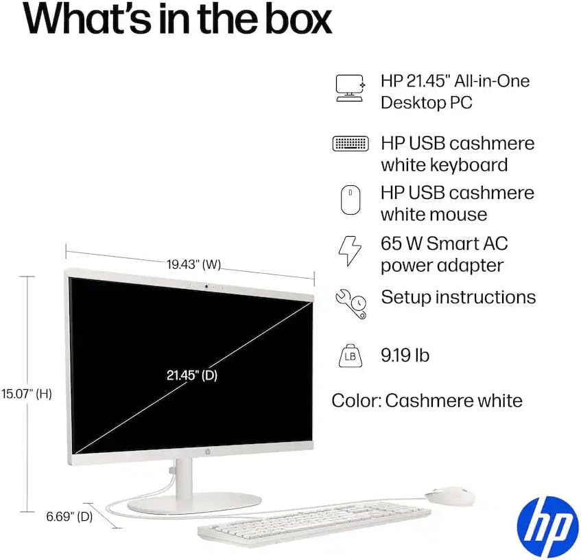 Detalle 2 de HP All-in-One Desktop Computer, 21.5-inch