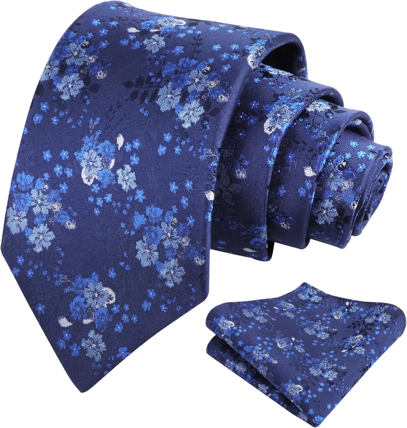 Thumbnail 6 de Alizeal Floral Patterned Necktie with Pocket Square Set for Formalwear