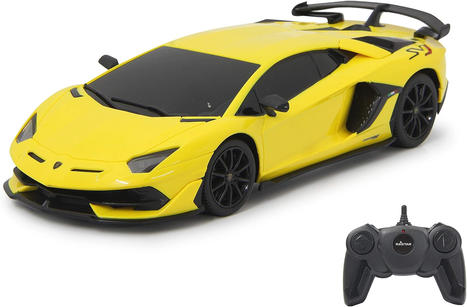 Detalle de Jamara 405187 Lamborghini Aventador SVJ 1:24 – żółty samochód zdalnie sterowany