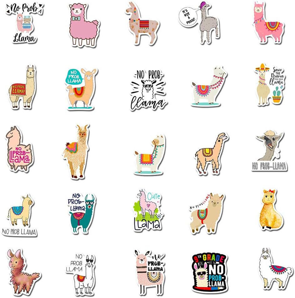 Thumbnail 4 de Alpaka Sticker Set Aufkleber – 50 Vinyl-Deeals für Laptop, Wasserflasche & Co.